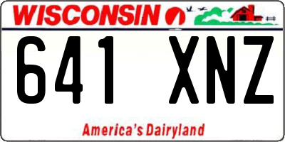 WI license plate 641XNZ
