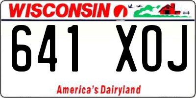 WI license plate 641XOJ