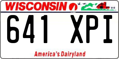 WI license plate 641XPI