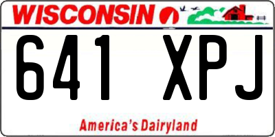 WI license plate 641XPJ