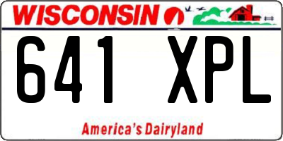 WI license plate 641XPL