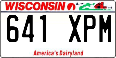 WI license plate 641XPM
