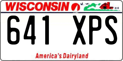 WI license plate 641XPS