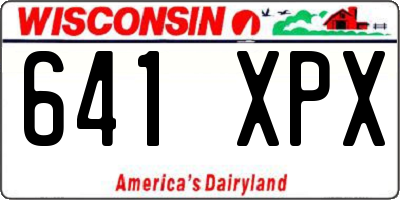 WI license plate 641XPX