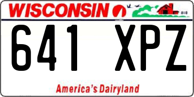 WI license plate 641XPZ
