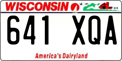 WI license plate 641XQA