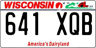 WI license plate 641XQB