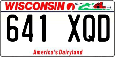 WI license plate 641XQD