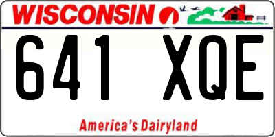 WI license plate 641XQE