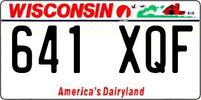 WI license plate 641XQF