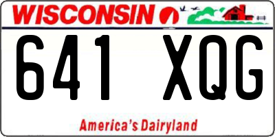 WI license plate 641XQG