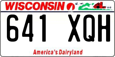 WI license plate 641XQH