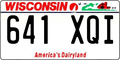 WI license plate 641XQI