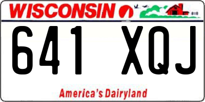 WI license plate 641XQJ