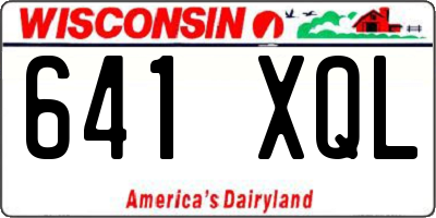 WI license plate 641XQL
