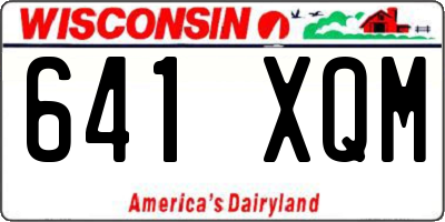 WI license plate 641XQM