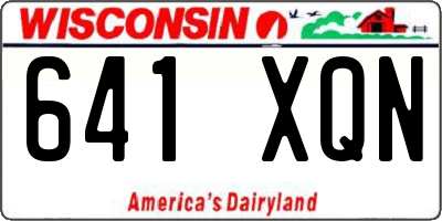 WI license plate 641XQN