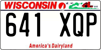 WI license plate 641XQP