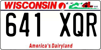 WI license plate 641XQR