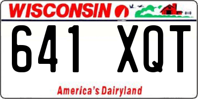 WI license plate 641XQT