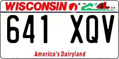 WI license plate 641XQV