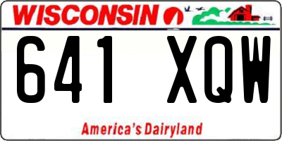 WI license plate 641XQW