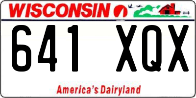 WI license plate 641XQX