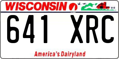 WI license plate 641XRC