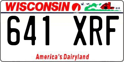 WI license plate 641XRF