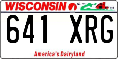 WI license plate 641XRG