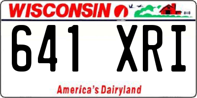 WI license plate 641XRI