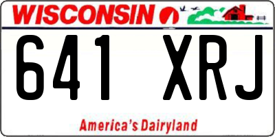 WI license plate 641XRJ