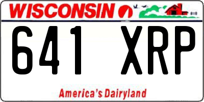 WI license plate 641XRP