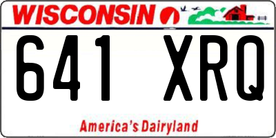 WI license plate 641XRQ