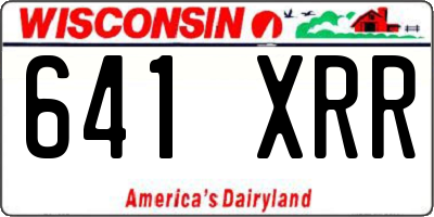 WI license plate 641XRR