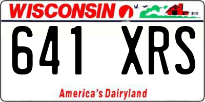 WI license plate 641XRS