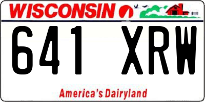 WI license plate 641XRW