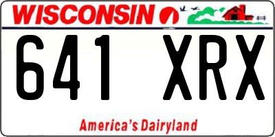 WI license plate 641XRX