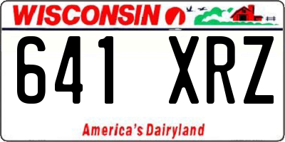 WI license plate 641XRZ