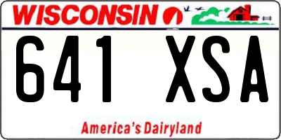 WI license plate 641XSA