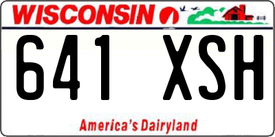 WI license plate 641XSH