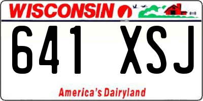 WI license plate 641XSJ