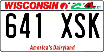 WI license plate 641XSK