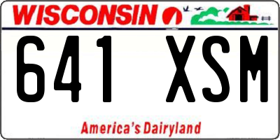WI license plate 641XSM