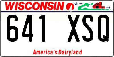 WI license plate 641XSQ