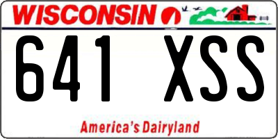 WI license plate 641XSS