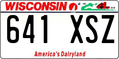 WI license plate 641XSZ