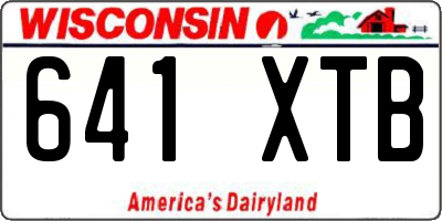 WI license plate 641XTB