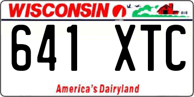 WI license plate 641XTC