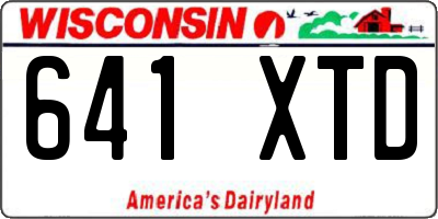 WI license plate 641XTD